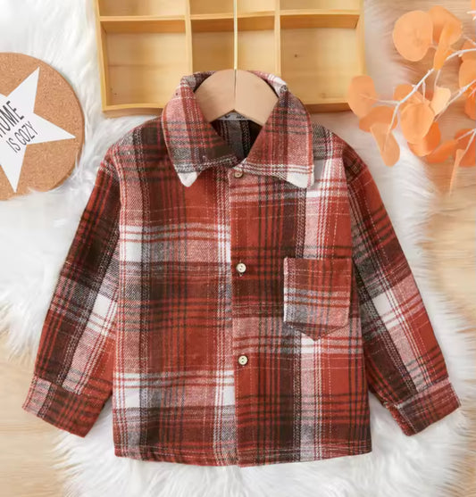 Orange Brown Flannel